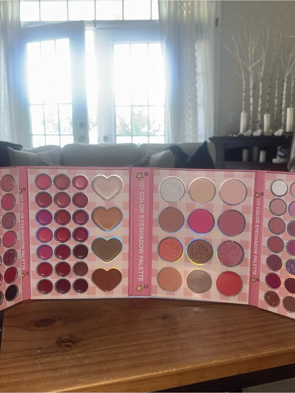 Hello Kitty ultimate bundle!!!  Huge eyeshadow/blush palette, bath set, umbrella